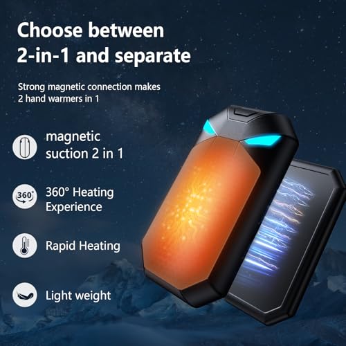 Hand-Warmers-Rechargeable-2-PackElectric-Hand-Warmers-8000mAh20Hrs-Long-Safe-Rechargeable-Hand-WarmerBirthday-Gifts-for-Men-Women-Hunting-GearCamping-EssentialsTravel-Essentials