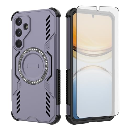 Coque Samsung Galaxy A55 5G antichoc robuste Asuwish à dos rigide fin et anneau magnétique