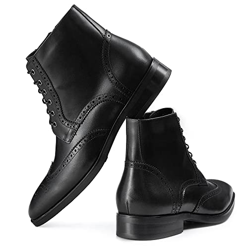 GIFENNSE Mens Dress Boots Mens Chukka Boots Formal Chelsea Boots Mens Leather Boots Oxford Boots for Men4