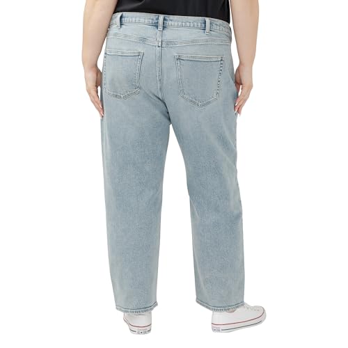 Silver Jeans Co. Women's Plus Size 90s Mid Rise Relaxed Straight Leg Jeans3