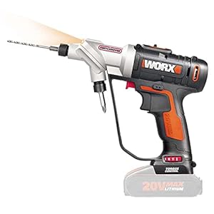 WORX WX176 SwitchDriver accuschroevendraaier 20V met draaibare dubbele boorhouder, elektrische draaimomentinstelling & LED-licht zonder accu zwart/oranje