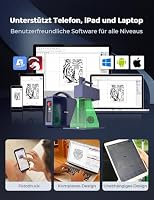 GWEIKE G2 Pro 30W Faserlasergravierer, 15000 mm/s schnelle Lasergraviermaschine mit 3D- und Tiefengravur, 110x110mm Arbeitsbereich, tragbare Lasermarkiermaschine für Metall, Schmuck, Hundemarken – Ansicht 6