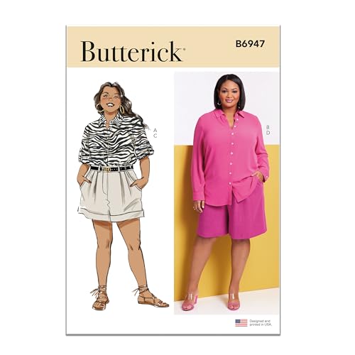 Chemises et shorts pour femme Butterick B6947W3 pour un été décontracté