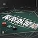HUANGWUZ Round Poker Mat, Portable Texas Hold'em Layout Mat for 6-8 Players, Rubber Casino Table Cover with Carrying Bag, Easy to Clean and Store(1.2 x 1.2 M)