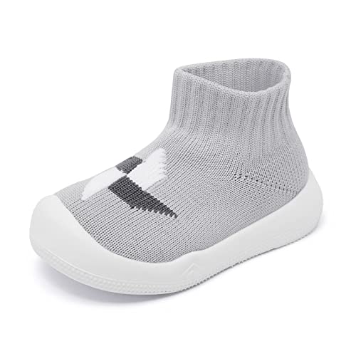 Image of Eashi Baby Boy Girl Non-Skid Indoor Infant Walking Shoes Breathable Warm Elastic Sock Shoes with Memory Sole Protect Toes Outdoor Sneakers