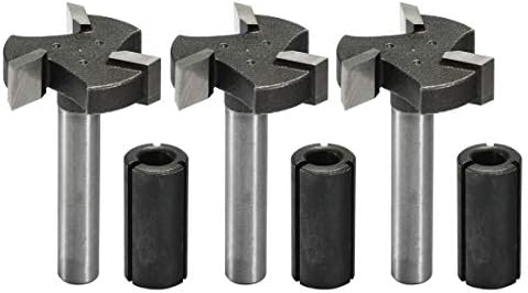 Genmitsu 3pcs 3-Flute CNC Spoilboard Surfacing Router Bits, 1/4'' Shank, 0.94'' Cutting Diameter, Slab Flattening Router Bits for Wood Working, RB03A