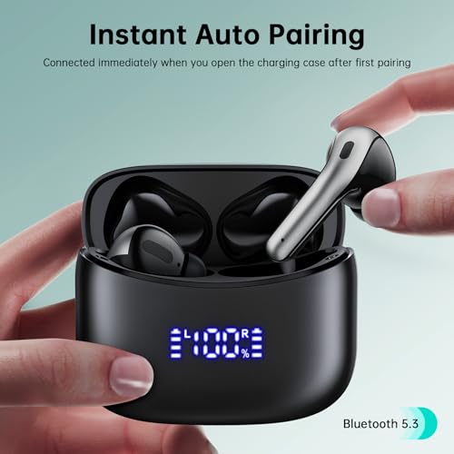 Image of OKEEFE Wireless Ear Buds Bluetooth Earbuds Translation Earbuds Real Time 70H Playtime Wireless Headphones AI Bluetooth Headphones for Travel Meeting Sports
