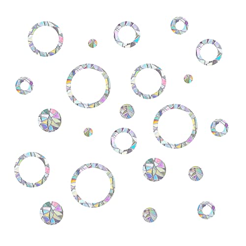 42 Pieces Window Decals For Bird Strikes - Anti-Collision Window Clings Stickers - Glass Alert Prism Decals - Prevent Birds Strikes, Jdrc-42 #TOP24