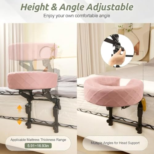 Image of Massage Headrest for Bed, Head Holder & Face Cradle with Face Down Pillow