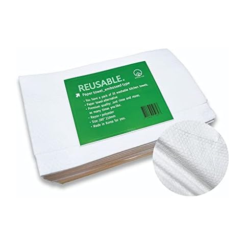 SEOULIAN, A pack of 20 Extra-strong reusable paper cloth, About a month supply, Ultra-absorbent, Snug size 400*300mm, Made in Korea Cover