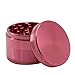Grinder Broyeur Moulin à Herbe Moulin à Tabac Broyeur à Base de Plantes à épices Rond à 4 Couches, Coupe-Cigarette Manuel Pour Tabac, Herbes, Pollen, Fleurs, épices (Rose)