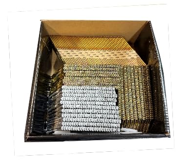 Lot mixte de clous galvanisés 90 mm + 75 mm + 65 mm + 50 mm, tête en D, 2080 clous, pour Dewalt 18 V sans fil DCN692