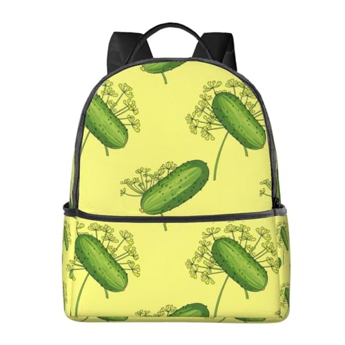 Extra Large Travel Backpack, Lightweight Daypack for Men and Women Dill Pickles Design