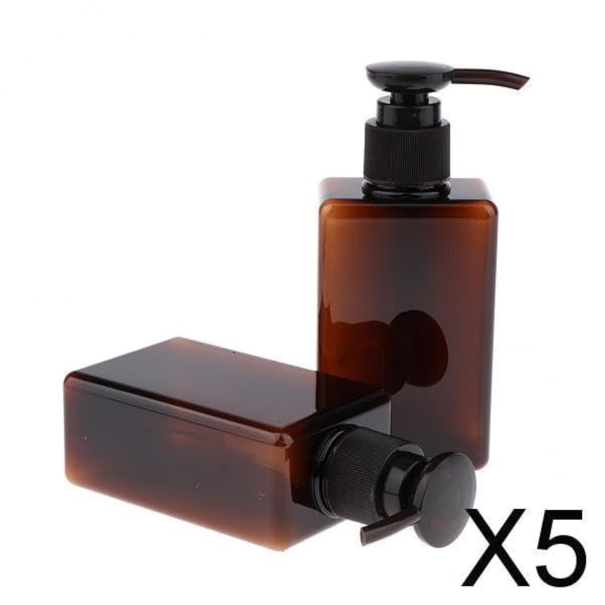 5x2 Pcs 150ml Empty PET Shampoo Conditioner Pump Bottles