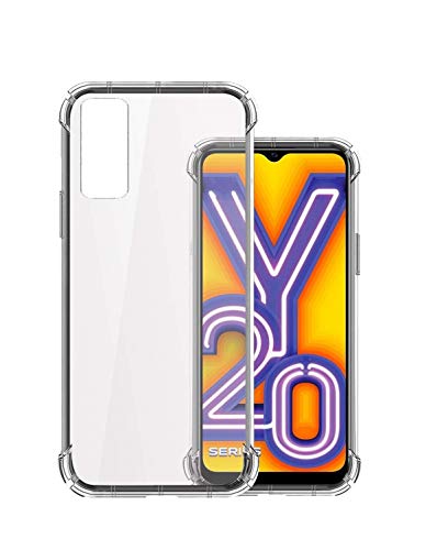 Image of COVERBLACK Rubber Back Cover for Vivo V2037 / Vivo Y20G - Transparent
