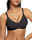LetsJoli Black Bra Wireless Bras for Women No Underwire Seamless Support and All Day Comfort Tshirt Bras Early Fall Fashion(Black 2XL)