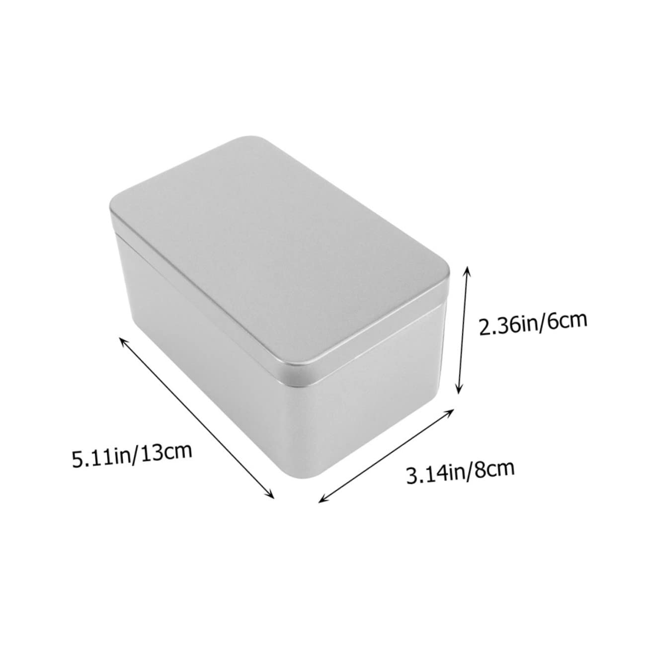 Kichvoe 2Pcs Rectangular Tea Box Tinplate Tea Container for Loose Leaf Tea Tea Bags Organizer for Tea Lovers and Home Storage