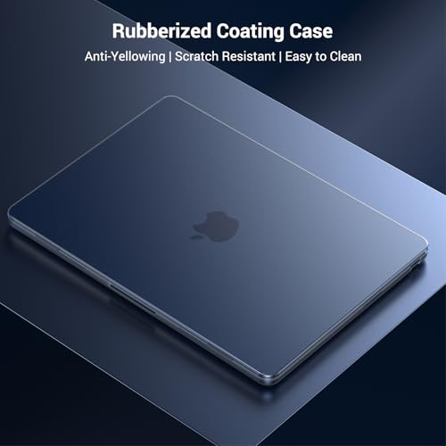 Image of MOSISO Compatible with MacBook Air 13 inch Case M5 2026 M4 2025 M3 M2 2024-2022 A3449 A3240 A3113 A2681, Hard Shell&Keyboard Cover&Screen Film&Type C for MacBook Air 13.6 inch Case, Midnight