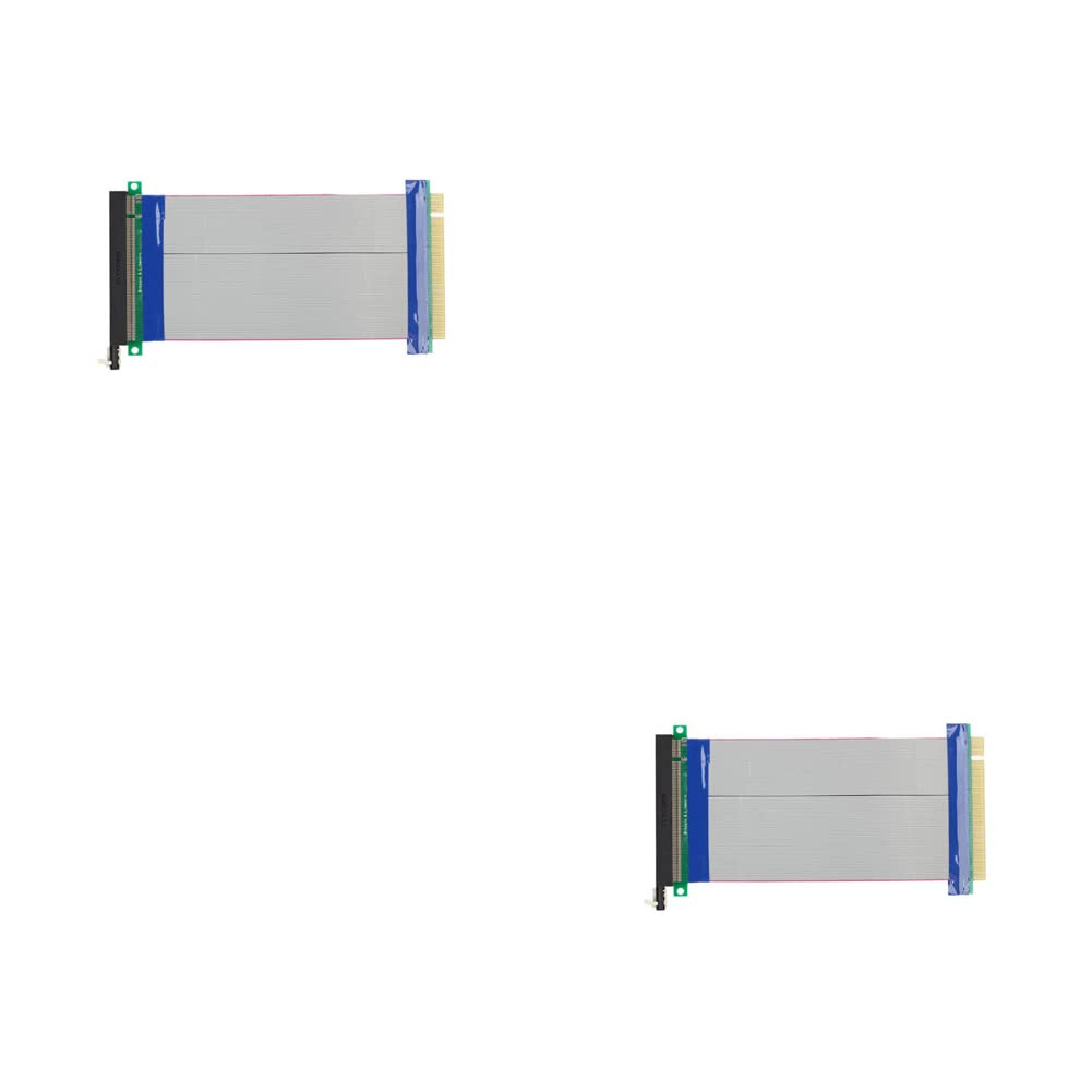 Magik1-2 Pc PCI-E Express 16X-16X Power Riser Extender Card Molex IDE Ribbon Cable (2 Pack)