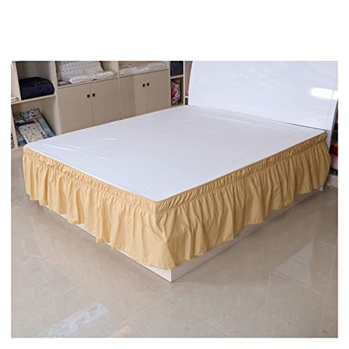 Faldón Cama Caja de cubierta Falda de la cama de primavera 150 colchas con arreglos for las colchas for las cubiertas de la cama Falda en el piso Canapes de camas de 135 hogar Faldón Decorativo(CQ002-