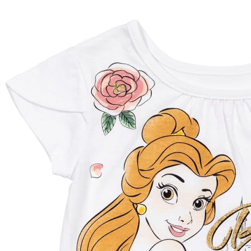 Image of Disney Princess Girls' T-Shirt and Tutu Skirt Set with Scrunchie Toddler to Big Kid