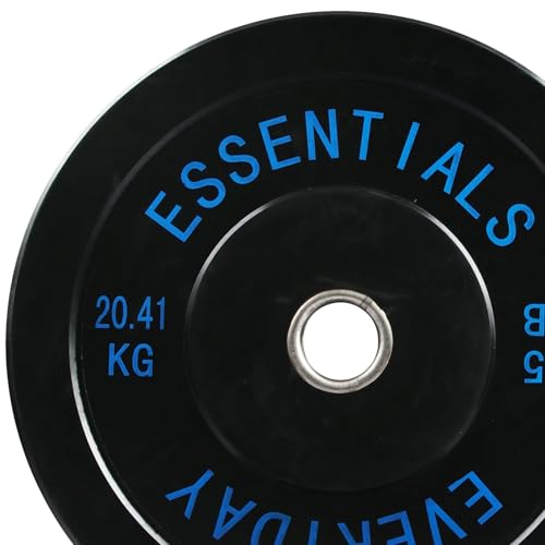 Image of BalanceFrom Olympic Rubber Bumper Weight Plate Set with Steel Hub Inserts - 2-Inch Hole Plates for Strength Training, Powerlifting, and Weightlifting at Home, Garage, or Commercial Gym