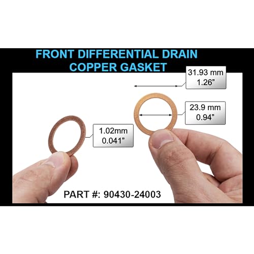 Image of Aluminium Oil Drain Plug Gaskets - Differential & Transfer Case Crush Washer for Leak Proof Sealing - Durable & Reliable Oil Plug Washer - Compatible with Toyota Lexus Scion (24 Pack)