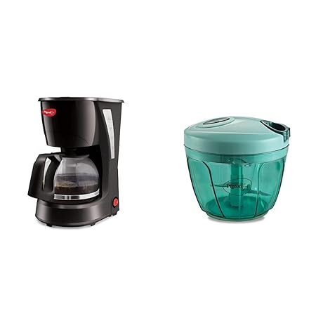 Pigeon by Stovekraft Brewster Coffee Maker. A Small Size Coffee Maker Machine (Black) by Stovekraft Large