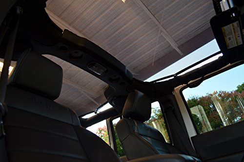 Spiderwebshade mesh Sun Shade top Compatible with Jeep Wrangler jku 4 Door 2007 Until 2018 Made in The USA Accessory in Black - Image 4