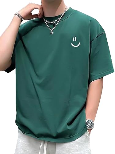 COZYEASE Men's Slogan Letter Graphic Print Tee Tops Casual Round Neck Short Sleeve Summer T Shirts