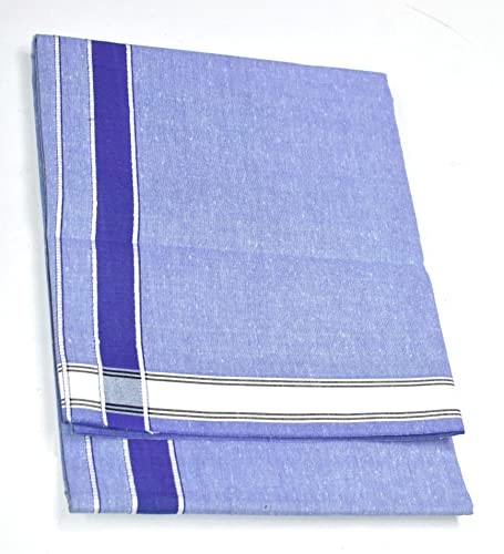 Image of TUNI MANI Men's Cotton Dhoti /Kerala Style Dhoti, 2.0meter (Pack of 2)