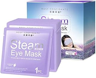 Idealyuan 10 Packs Lavender Heated Steam Eye Mask for Dry Puffy Fatigue Self-heating Disposable Space Eye Masks