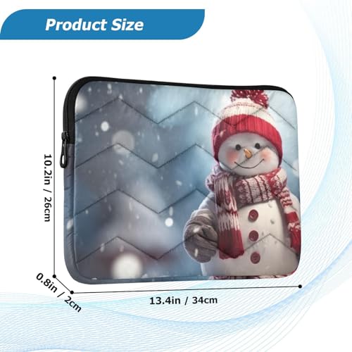 Funda para portátil 13-14 pulgadas impermeable con diseño de muñeco de nieve miniatura 3