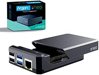 Argon NEO Raspberry Pi 4 Model B Heatsink Case | Supports Cooling Fan