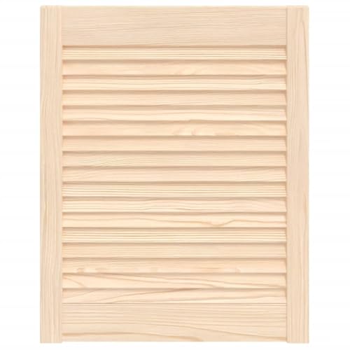vidaXL Puerta Tipo Persiana con Celosía Rejilla Armario Tablillas Guardarropa Separador Decoración 61,5x49,4cm Madera Maciza de Pino