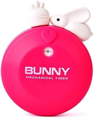 Cute Cartoon Bunny Timers 60 Minutes Mechanical Kitchen Cooking Timer Clock Loud Alarm Counters Mini Size Manual Timer (Rose)