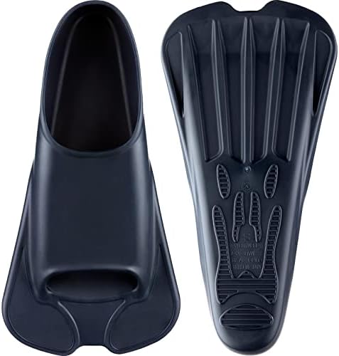 CAPAS Swim Training Fins Comfortable Silicone Lap Swimming Short Blade Floating Flippers with Mesh Bag for Kids Adult Men Women Build Leg Strength