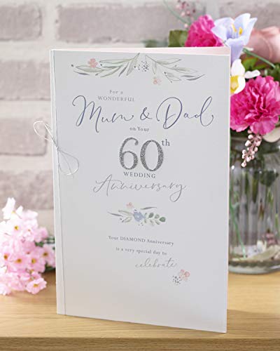 Uk Greetings Mum And Dad 60Th Wedding Anniversary Card - 60Th Anniversary Card - Diamond Wedding Anniversary - Lovely Message Inside 625085-0-1 #TOP4