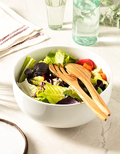 Demy Craft- Olivenbaum 30 cm Handgefertigte Salat-Servierset, Holzlöffel und -gabel (2 Piece)