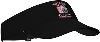 Sun Visors Just A Girl Who Loves Photography Sunscreen Sport Baseball Empty Top for Women Men Black