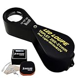 21mm Juwelier Lupe Triplet 10x Beleuchtung mit LED und UV-Licht Home Industrial Hobbyist Münzsammler (20x Vergrößerung 21mm)