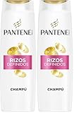 Pantene Pro-V Rizos Definidos Champú 325ml para Rizos Rebeldes y Encrespados, Limpia y Protege Enlaces Capilares para un Pelo de Aspecto Sano, Sin Aceites Minerales ni Colorantes, Active Nutri-Plex