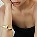 GREICHFAN Golden Chunky Waterdrop Bangle Bracelets Minimalist Bracelets Bangle for Women