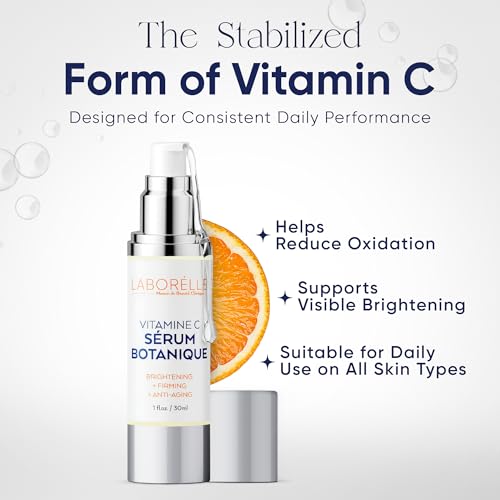 Image of Vitamin C Serum for Face with Vitamin E & Ferulic Acid - Dark Spot Corrector & Brightening Serum with Plant Stem Cell Extract & Hyaluronic Acid, Gentle for Sensitive Skin (1 fl oz)