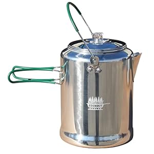 King Kooker Mr. Outdoors Cookout 20 Cup Aluminum Coffee Percolator, Silver, Medium
