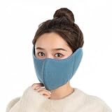 TecHong Unisex Winter Warm Mask with Ear Cover - 360 Degree Wrap Dustproof Breathable Half Face Mouth Cover Face Earflaps