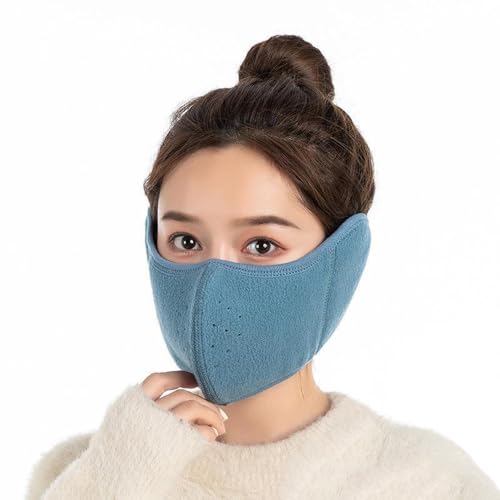 416PycO+u5L. SL500 TecHong Unisex Winter Warm Mask with Ear Cover - 360 Degree Wrap Dustproof Breathable Half Face Mouth Cover Face Earflaps