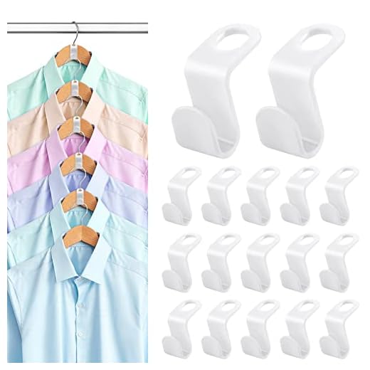 100 PCS Hanger Connector Hooks, Hangers Space Saving, Hanger Hooks, Hanger Clips for Plastic Hangers(White)