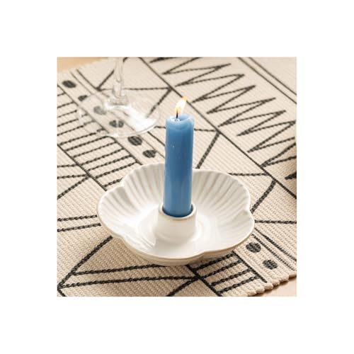 Ceramic Flower Plate Tray Candle Holder