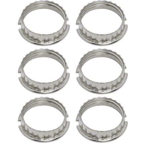 LUORNG 6PCS G9 Light Socket Ring Zinc Alloy Lamp Shade Retainer Replacement Holder Universal Metal Threaded Lamp Base Ring For Lamps£¨Big£©